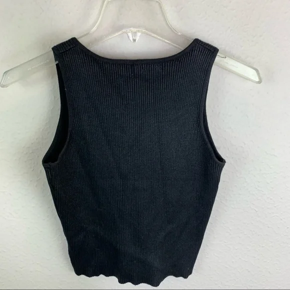 Hera Collection Black Ribbed Tank C16 - Picture 2 of 5